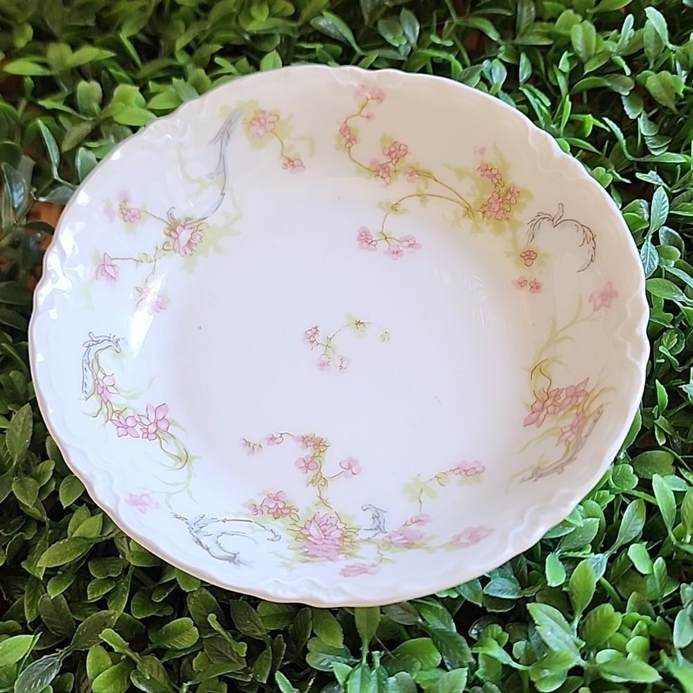 Antique Dainty Floral Trinket Dish Ice Cream Dish Hutchenrouther Bavaria Germany